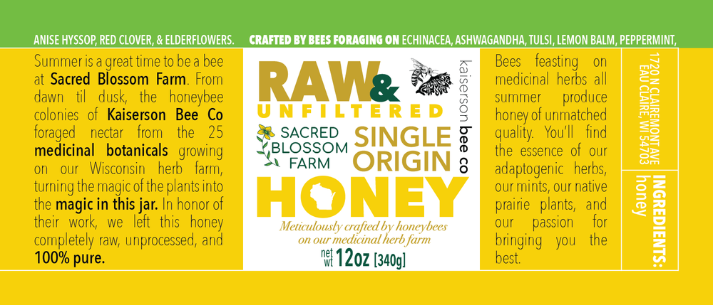Raw Honey From Our Medicinal Herb Farm — Sacred Blossom Farm